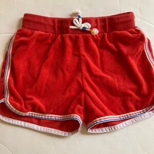 Mini Boden red terry shorts size 11 years EUC NEOT retro